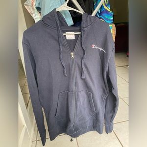 Champion Navy Zip Up, Size: M